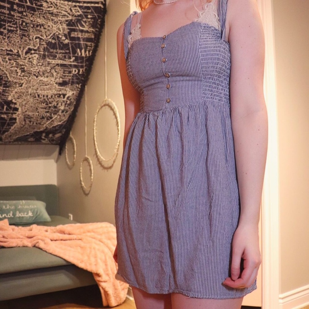 Striped mini dress